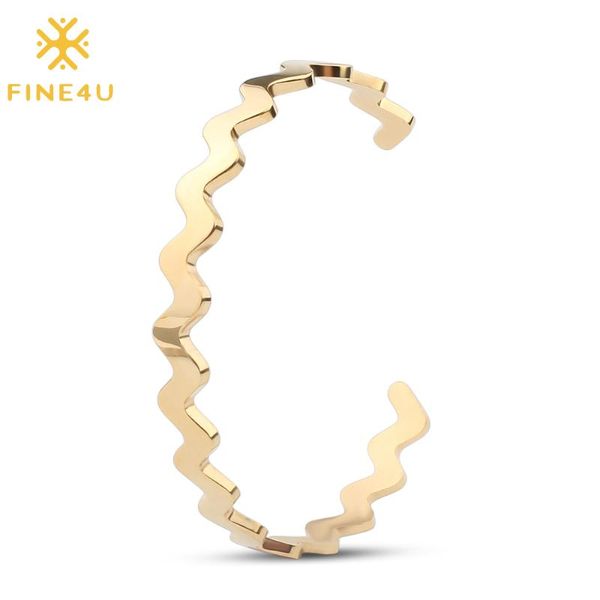 bangle fine4u b156 stainless steel smooth wave bracelets & bangles gold color open cuff for men women adjustable, Black
bangle fine4u b156 stainless steel smooth wave bracelets & bangles gold color open cuff for men women adjustable, Black