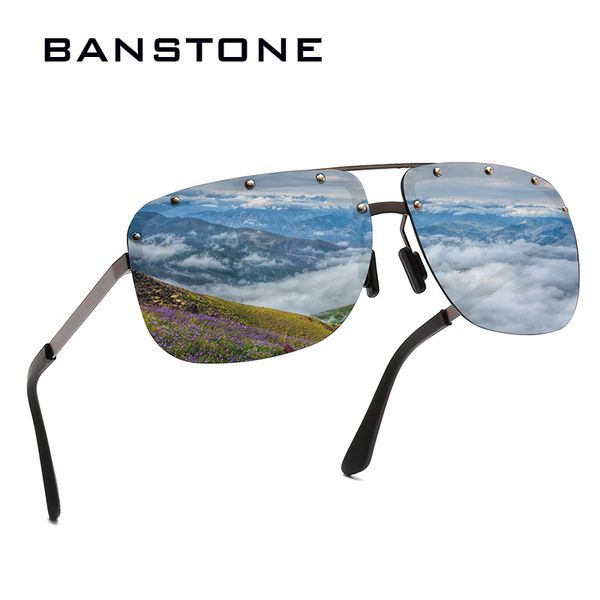sunglasses banstone rivet design polarized men women punk metal rimless sun glasses uv400 gafas de sol, White;black
sunglasses banstone rivet design polarized men women punk metal rimless sun glasses uv400 gafas de sol, White;black