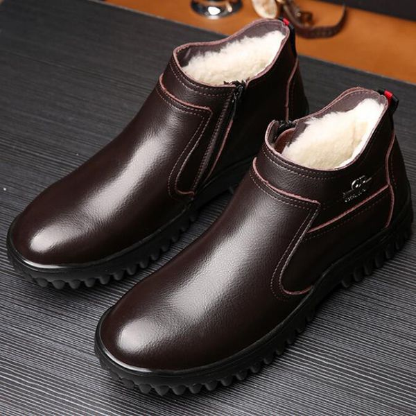 winter men boots genuine leather slip on with wool boots shoes classic shoes snow men casual ankle plus size47 h452, Black
winter men boots genuine leather slip on with wool boots shoes classic shoes snow men casual ankle plus size47 h452, Black