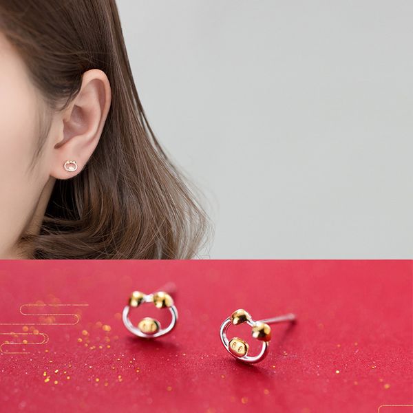 la monada pig design earings studs 925 sterling silver fine jewelry minimalist beautiful stud earrings for women silver 925, Golden;silver
la monada pig design earings studs 925 sterling silver fine jewelry minimalist beautiful stud earrings for women silver 925, Golden;silver