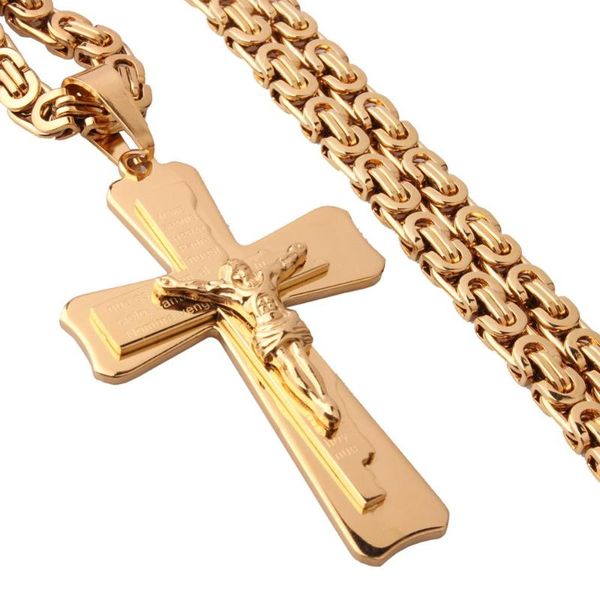 chains granny chic classic cross pendant necklaces for men stainless steel 6mm gold byzantine link mens necklace chain 18-36", Silver
chains granny chic classic cross pendant necklaces for men stainless steel 6mm gold byzantine link mens necklace chain 18-36", Silver