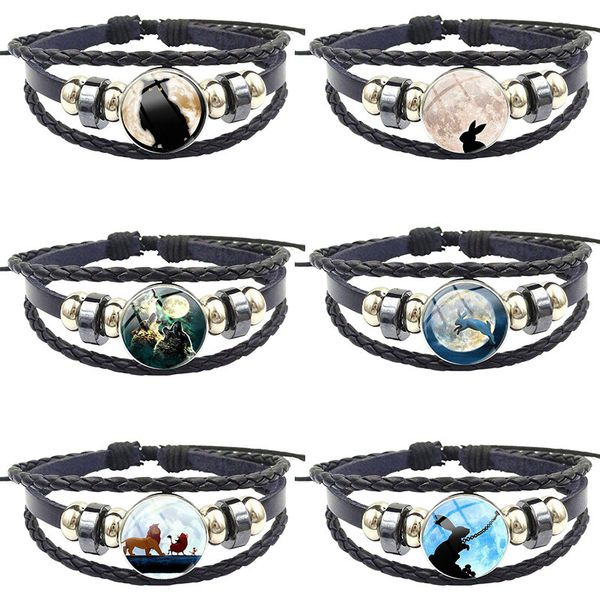 charm bracelets for women choker black leather bracelet bangle round glass cabochon friendship gift jewelry classic animal, Golden;silver
charm bracelets for women choker black leather bracelet bangle round glass cabochon friendship gift jewelry classic animal, Golden;silver