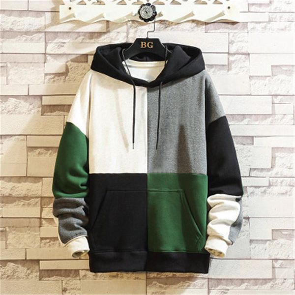 hooded pullover sweatshirt designer male long sleeve pocket clothing man patchwork loose casual hoodies fashion trend four-color patchwork, Black
hooded pullover sweatshirt designer male long sleeve pocket clothing man patchwork loose casual hoodies fashion trend four-color patchwork, Black