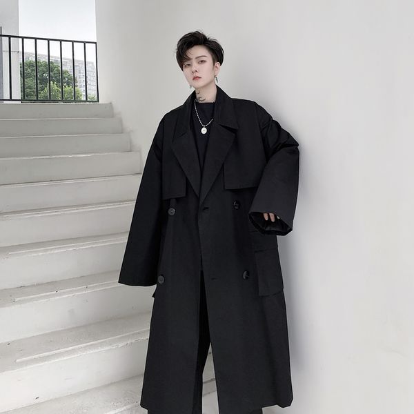 men's trench coats male streetwear vintage fashion long jacket windbreaker outerwear trenchcoat men double breasted loose casual coat, Tan;black
men's trench coats male streetwear vintage fashion long jacket windbreaker outerwear trenchcoat men double breasted loose casual coat, Tan;black