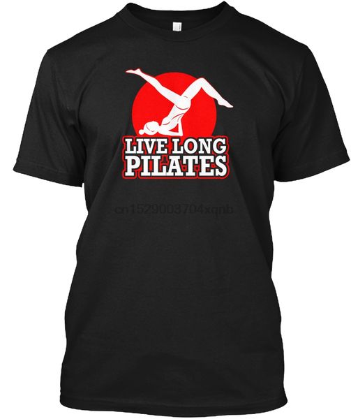 men t shirt live long pilates yoga funny t-shirt women tshirt