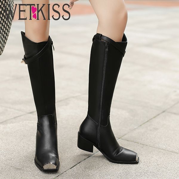 wetkiss western boots women high heels metal boot female cow leather shoes ladies zip square toe shoes women winter 2020 new, Black
wetkiss western boots women high heels metal boot female cow leather shoes ladies zip square toe shoes women winter 2020 new, Black