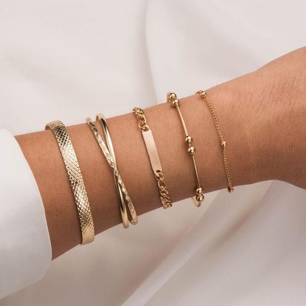 in 2020 amazon's new cross-border accessories wholesale european and american corrugated iron bracelet metal bracelet set, Black
in 2020 amazon's new cross-border accessories wholesale european and american corrugated iron bracelet metal bracelet set, Black