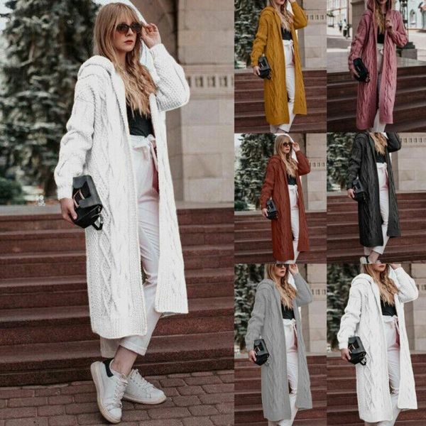 women`s casual knitted cardigan long sleeve hooded sweater winter warm solid color long sweaters coat drop shipping, White;black
women`s casual knitted cardigan long sleeve hooded sweater winter warm solid color long sweaters coat drop shipping, White;black