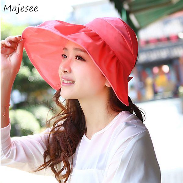 wide brim hats sun women solid elegant summer pleated adjustable empty all-match hat womens chic harajuku casual daily, Blue;gray
wide brim hats sun women solid elegant summer pleated adjustable empty all-match hat womens chic harajuku casual daily, Blue;gray