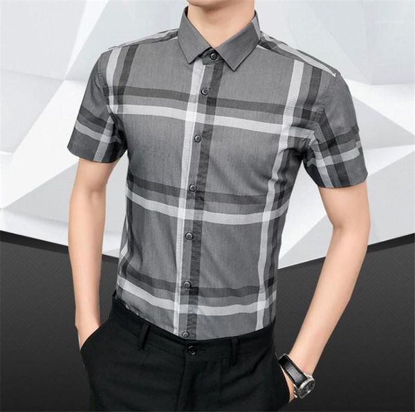 collar mens dress shirts casual teenager mens apparel summer mens designer plaid shirts short sleeve turn down, White;black
collar mens dress shirts casual teenager mens apparel summer mens designer plaid shirts short sleeve turn down, White;black