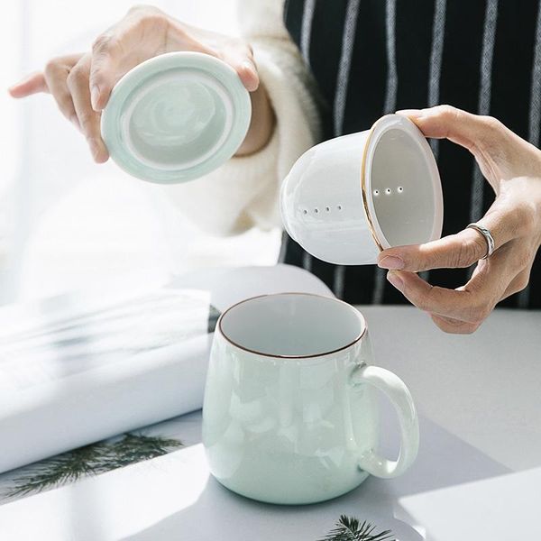 mugs water separation ceramic mug cup with lid filter four-color optional practical home office drinkware
mugs water separation ceramic mug cup with lid filter four-color optional practical home office drinkware