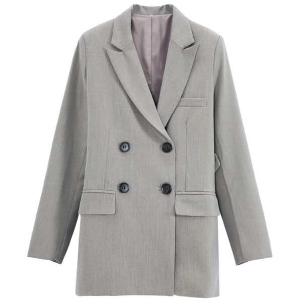 women's suits & blazers women double breasted gray work office lady blazer business coat womens jacket formal ii50xz, White;black
women's suits & blazers women double breasted gray work office lady blazer business coat womens jacket formal ii50xz, White;black