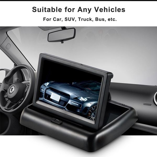 4.3 inch hd foldable car rear view monitor reversing lcd tft display with night vision backup rearview camera for vehicle
4.3 inch hd foldable car rear view monitor reversing lcd tft display with night vision backup rearview camera for vehicle