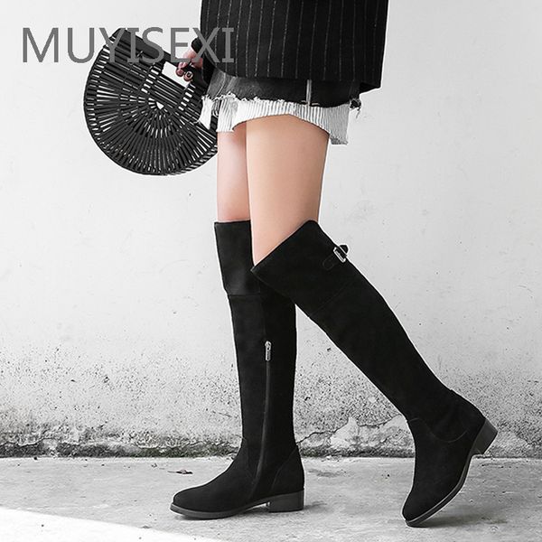 antiskid casual thigh high boots over the knee black women cow full real suede leather low heel knee high winter ldi03 muyisexi
antiskid casual thigh high boots over the knee black women cow full real suede leather low heel knee high winter ldi03 muyisexi