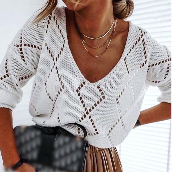 argyle sweater knitted pullover women lazy hollow out women's sweaters ladies fashion autumn 2020 v-neck jumper pullovers, White;black
argyle sweater knitted pullover women lazy hollow out women's sweaters ladies fashion autumn 2020 v-neck jumper pullovers, White;black