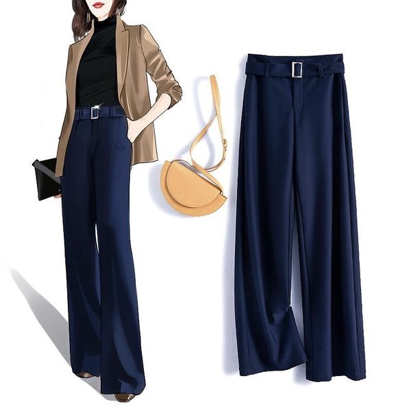 spring and autumn slim suit pants women's professional wear drape mopping straight leg pants loose high waist wide leg trousers, Black;white
spring and autumn slim suit pants women's professional wear drape mopping straight leg pants loose high waist wide leg trousers, Black;white