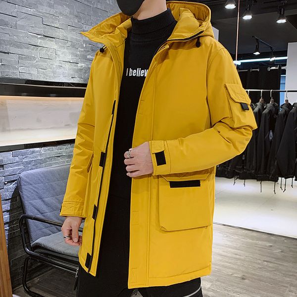 the new 2020 han edition men's down jacket in winter pure color wash and wear processing youth popular hooded jacket, Black
the new 2020 han edition men's down jacket in winter pure color wash and wear processing youth popular hooded jacket, Black