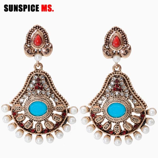 sunspice ms ethnic bead earring jewelry for women wedding gifts antique gold color mosaic coloured stones morocco egypt, Silver
sunspice ms ethnic bead earring jewelry for women wedding gifts antique gold color mosaic coloured stones morocco egypt, Silver
