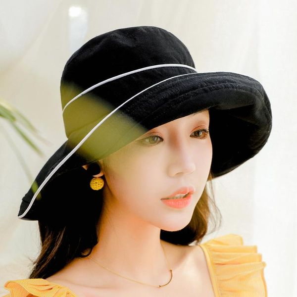 new fashion wild big eaves sunshade fisherman hat female literature and art foldable edging cloth hat, Blue;gray
new fashion wild big eaves sunshade fisherman hat female literature and art foldable edging cloth hat, Blue;gray