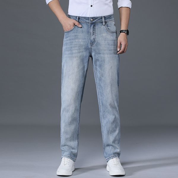 men's jeans male denim men designer trousers casual straight elasticity pants lycra-blend fading tight-leg jeansÂ, Blue
men's jeans male denim men designer trousers casual straight elasticity pants lycra-blend fading tight-leg jeansÂ, Blue