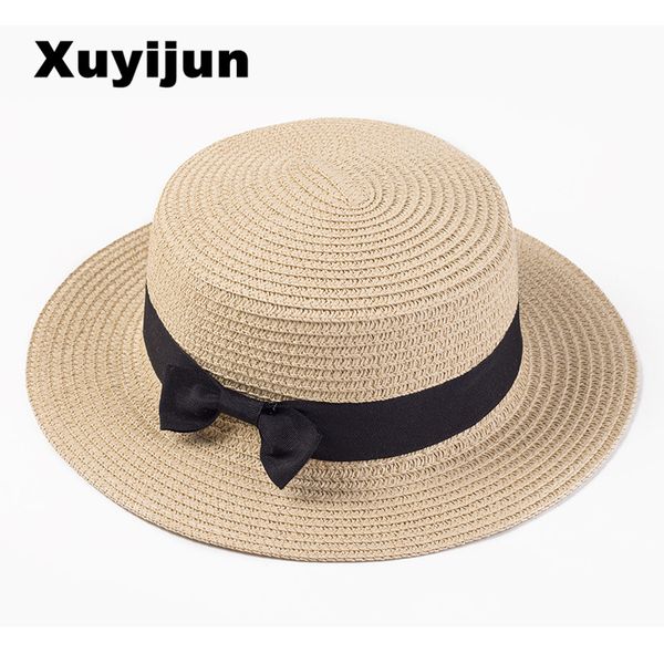 wide brim hats xuyijun lady boater sun caps ribbon round flat straw beach hat panama summer for women snapback gorras, Blue;gray
wide brim hats xuyijun lady boater sun caps ribbon round flat straw beach hat panama summer for women snapback gorras, Blue;gray