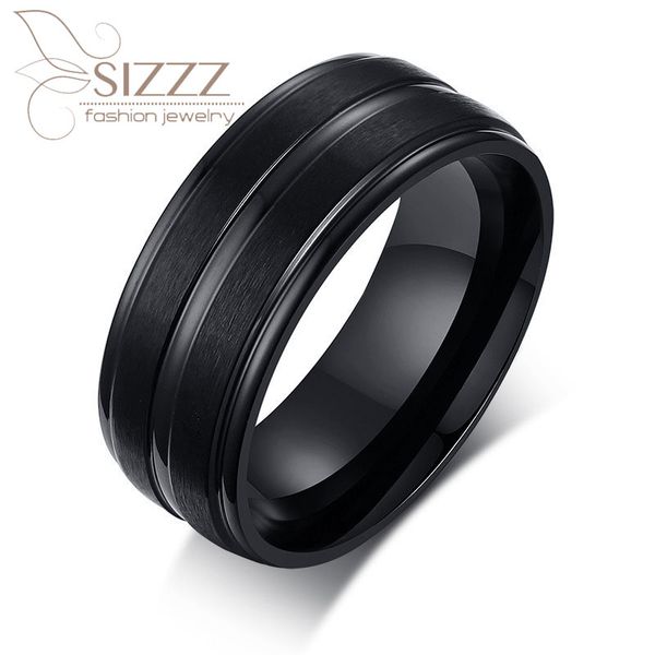 sizzz 2020 wide 8mm stainless steel sand surface black tide male simple groove ring for men, Golden;silver
sizzz 2020 wide 8mm stainless steel sand surface black tide male simple groove ring for men, Golden;silver