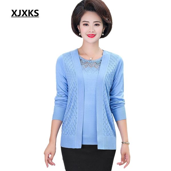 xjxks real two pieces set + cardigan women knitted sweater set oversized sweater exquisite plus size, White
xjxks real two pieces set + cardigan women knitted sweater set oversized sweater exquisite plus size, White