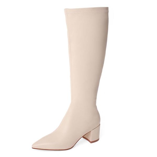 knee-high boots women shoes pointed toe chunky heels long boots zip high heel fashion lady autumn winter beige 43, Black
knee-high boots women shoes pointed toe chunky heels long boots zip high heel fashion lady autumn winter beige 43, Black
