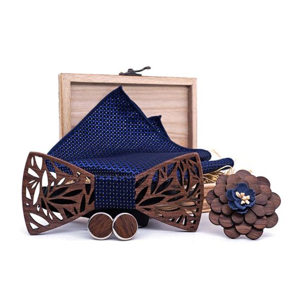 wooden bow tie gift box quality walnut wood bow-tie with handkerchief brooch and cuff-links, Black;gray
wooden bow tie gift box quality walnut wood bow-tie with handkerchief brooch and cuff-links, Black;gray