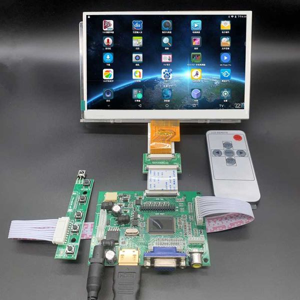 monitors 7 inch 1024*600 ej070na-01j screen lcd display driver board monitor for raspberry pi b + 2 3 banana/orange mini computer