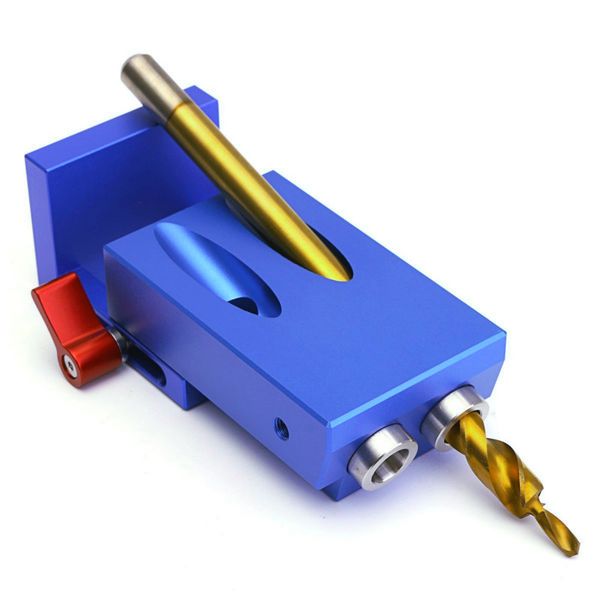 deluxe pocket hole jig kit system + 9.5mm hss step drill bit & accessories wood work tool set locator tool
deluxe pocket hole jig kit system + 9.5mm hss step drill bit & accessories wood work tool set locator tool