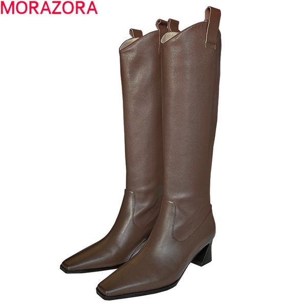morazora 2020 new arrival women boots ladies shoes genuine letaher knee high boots thick heels square toe woman shoes, Black
morazora 2020 new arrival women boots ladies shoes genuine letaher knee high boots thick heels square toe woman shoes, Black