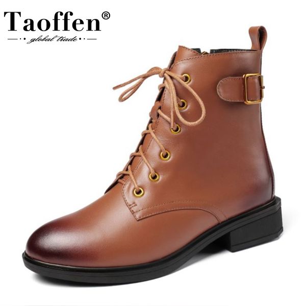 taoffen real leather women ankle boots cross strap zipper winter shoes woman fashion short boot office lady footwear size 34-41, Black
taoffen real leather women ankle boots cross strap zipper winter shoes woman fashion short boot office lady footwear size 34-41, Black