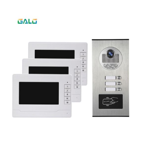 doorbells wired home 7 inch tft color video intercom door phone system rfid camera metal 700tvl with 2/3/4 monitor for multi apartments
doorbells wired home 7 inch tft color video intercom door phone system rfid camera metal 700tvl with 2/3/4 monitor for multi apartments