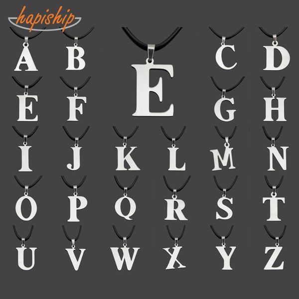 pendant necklaces hapiship 2021 fashion stainless steel women/men's lovers jewelry letter a~z 17" short drop sszm, Silver
pendant necklaces hapiship 2021 fashion stainless steel women/men's lovers jewelry letter a~z 17" short drop sszm, Silver