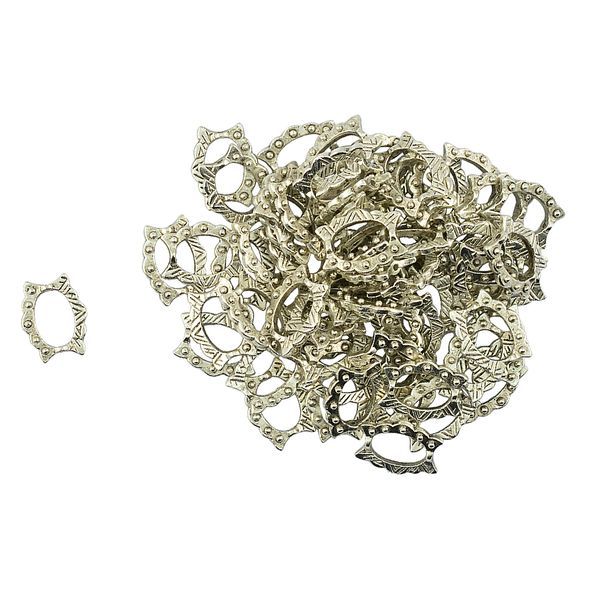 50 pieces wholesale antiqued silver tone bead frames 16x12mm findings jewelry making spacer beads
50 pieces wholesale antiqued silver tone bead frames 16x12mm findings jewelry making spacer beads