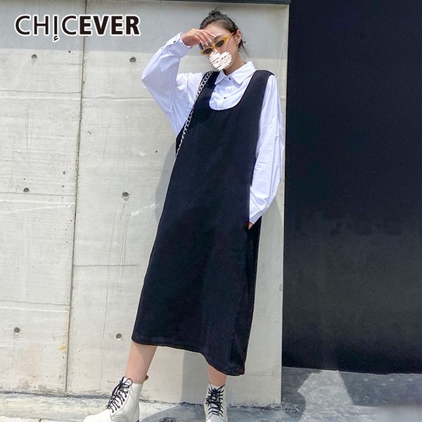 casual dresses chicever black dress for women o neck sleeveless back split midi minimalist oversized female 2021 fashion clothing, Black;gray
casual dresses chicever black dress for women o neck sleeveless back split midi minimalist oversized female 2021 fashion clothing, Black;gray