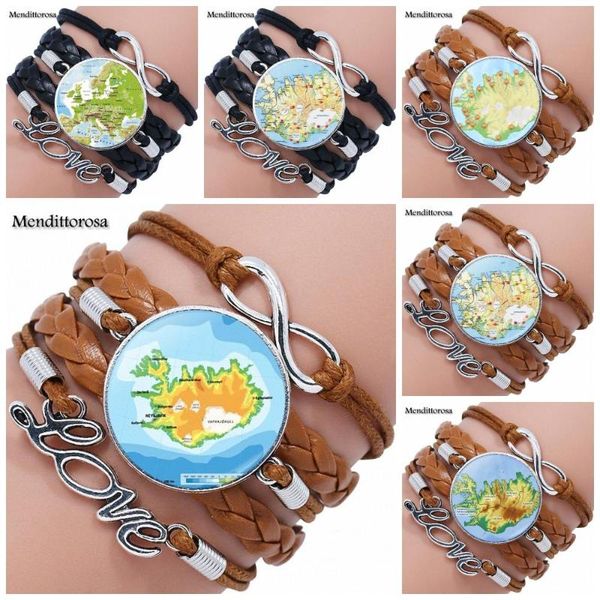 ej glaze for women choker jewelry glass s multilayer black/brown leather bracelet bangle bijouterie iceland map, Golden;silver
ej glaze for women choker jewelry glass s multilayer black/brown leather bracelet bangle bijouterie iceland map, Golden;silver