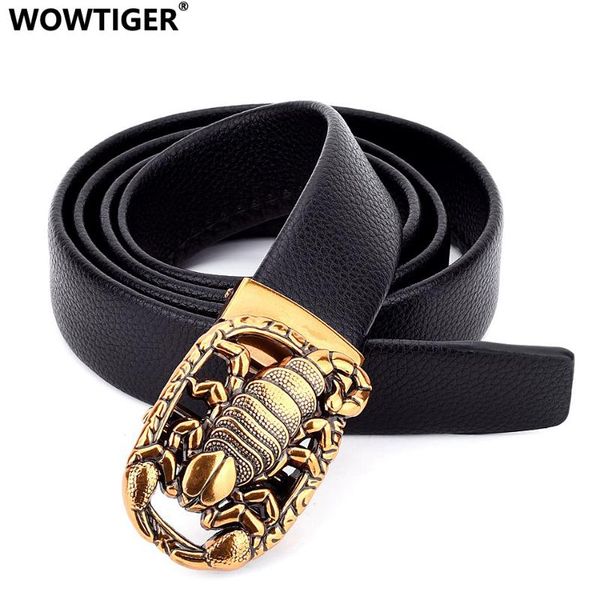 wowtiger golden color scorpion automatic buckle black 3.5cm wear-resistant leather men clothing belt belts for men, Black;brown
wowtiger golden color scorpion automatic buckle black 3.5cm wear-resistant leather men clothing belt belts for men, Black;brown