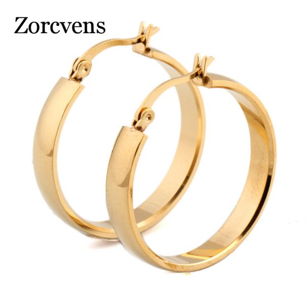 zorcvens brand earrings for women fashion jewelry gift wholesale trendy 2 colors gold color stainless steel hoop earrings, Golden;silver
zorcvens brand earrings for women fashion jewelry gift wholesale trendy 2 colors gold color stainless steel hoop earrings, Golden;silver