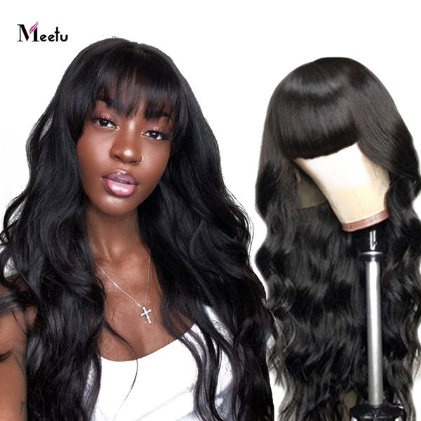 meetu body wave wig with bangs full machine made wig with bangs none lace wigs natural color human hair wigs for women, Black;brown
meetu body wave wig with bangs full machine made wig with bangs none lace wigs natural color human hair wigs for women, Black;brown