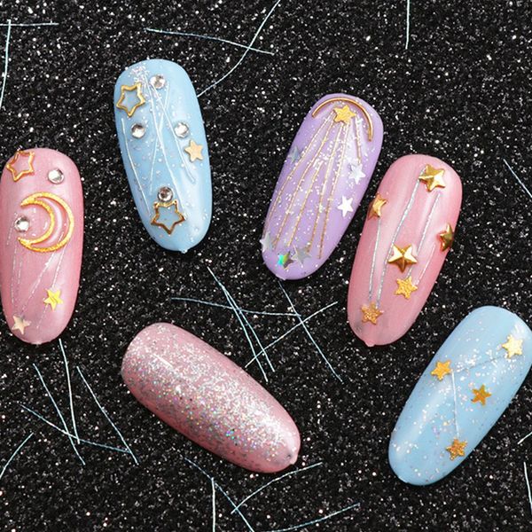 nail glitter art color thread manicure decor diy stickers sticker supplies ey669, Silver;gold
nail glitter art color thread manicure decor diy stickers sticker supplies ey669, Silver;gold