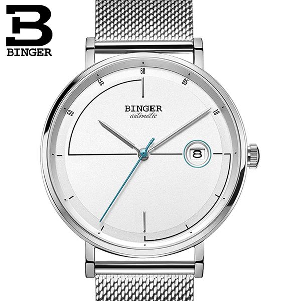 switzerland men's watches binger japan movement men watch automatic mechanical sapphire auto date, Slivery;brown
switzerland men's watches binger japan movement men watch automatic mechanical sapphire auto date, Slivery;brown