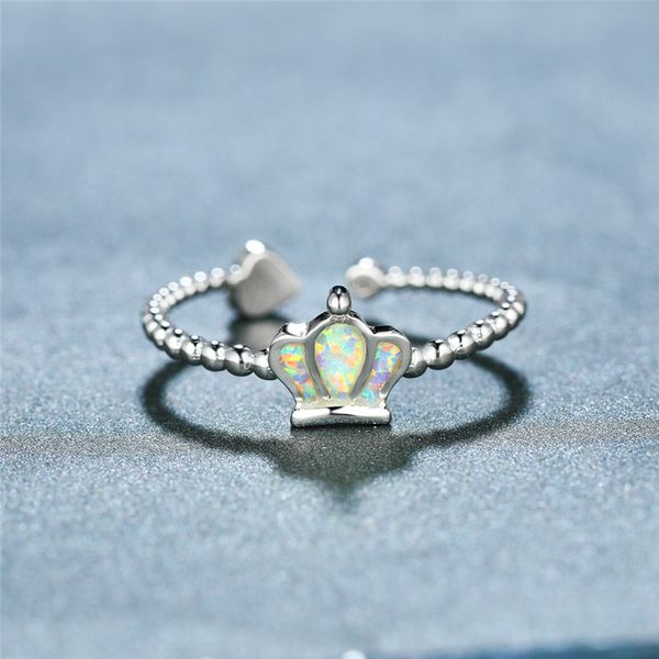 wedding rings cute female blue white opal stone ring silver color adjustable for women elegant promise bridal crown engagement, Slivery;golden
wedding rings cute female blue white opal stone ring silver color adjustable for women elegant promise bridal crown engagement, Slivery;golden