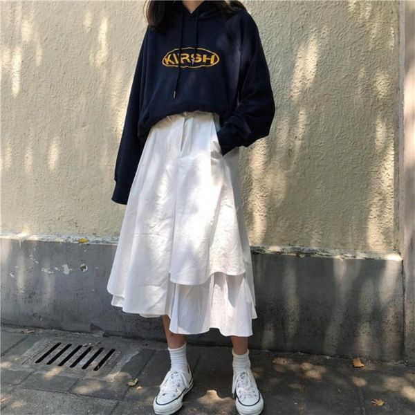 skirts women lady casual solid color loose high waist pleated irregular hem long skirt women's woman womens faldas, Black
skirts women lady casual solid color loose high waist pleated irregular hem long skirt women's woman womens faldas, Black