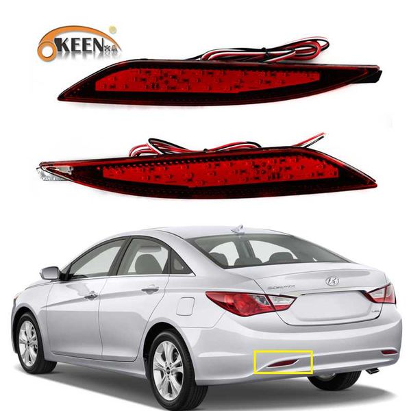 2pcs for sonata 2011 2012 2013 2014 led car rear bumper reflector lights led