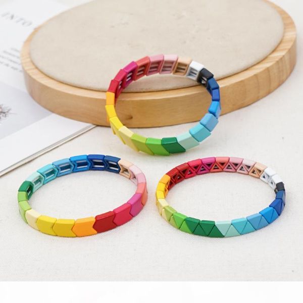 shinus banglebraceletwomen colorful ename tile beads bracelet boho summer rainbow bracelets jewelry pulseras mujer mode 2020, Golden;silver
shinus banglebraceletwomen colorful ename tile beads bracelet boho summer rainbow bracelets jewelry pulseras mujer mode 2020, Golden;silver