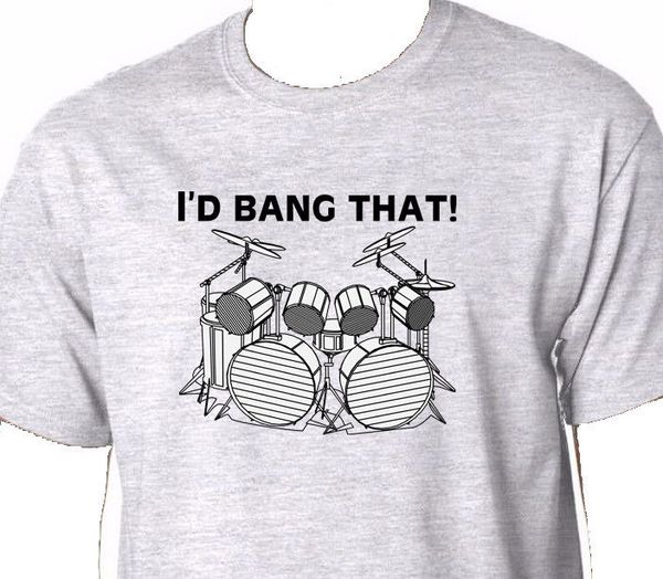 2019 new men's i'd bang that drums t shirt snare base set sticks music cymbals tee shirt
2019 new men's i'd bang that drums t shirt snare base set sticks music cymbals tee shirt