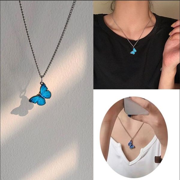 pendant necklaces colorful butterfly chain necklace cute bling jewelry choker for women bohemian gift, Silver
pendant necklaces colorful butterfly chain necklace cute bling jewelry choker for women bohemian gift, Silver