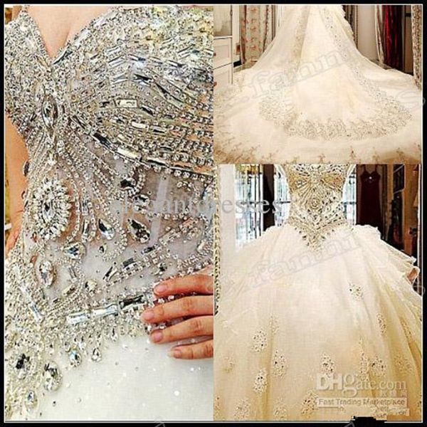 luxury wedding gown fashion handmade crystals beads cathedral train spring summer wedding dress 2020 bridal gown with lace up aq127, White
luxury wedding gown fashion handmade crystals beads cathedral train spring summer wedding dress 2020 bridal gown with lace up aq127, White